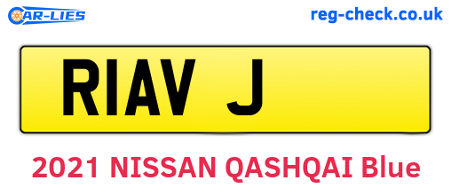 R1AVJ are the vehicle registration plates.