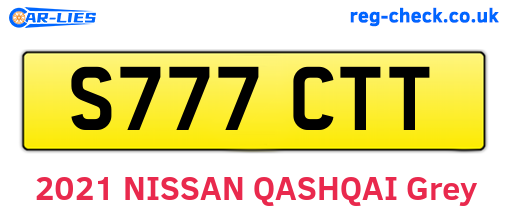 S777CTT are the vehicle registration plates.