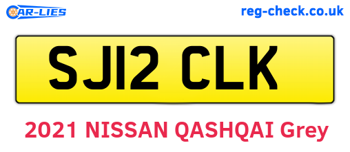 SJ12CLK are the vehicle registration plates.