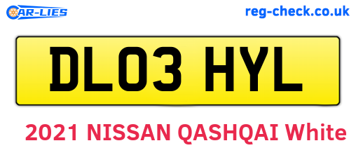 DL03HYL are the vehicle registration plates.