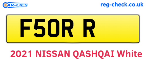 F5ORR are the vehicle registration plates.