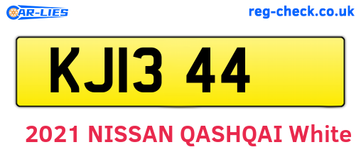 KJI344 are the vehicle registration plates.