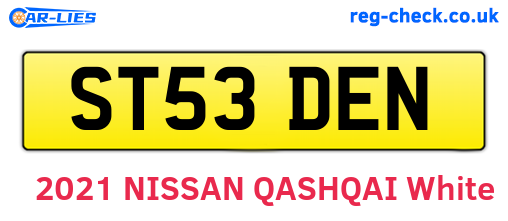 ST53DEN are the vehicle registration plates.