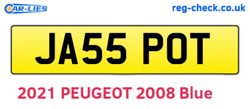 JA55POT are the vehicle registration plates.