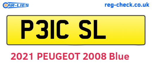 P31CSL are the vehicle registration plates.