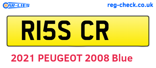 R15SCR are the vehicle registration plates.