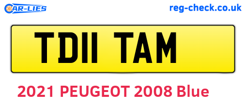 TD11TAM are the vehicle registration plates.
