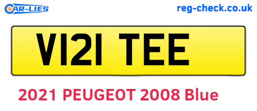 V121TEE are the vehicle registration plates.