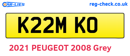 K22MKO are the vehicle registration plates.