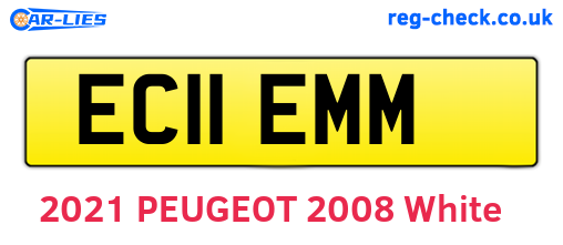 EC11EMM are the vehicle registration plates.
