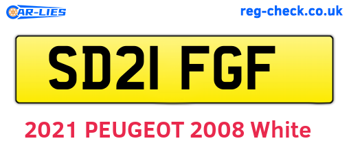 SD21FGF are the vehicle registration plates.