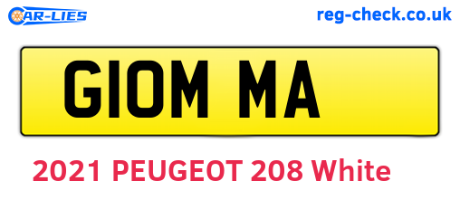 G10MMA are the vehicle registration plates.