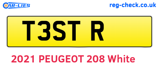 T3STR are the vehicle registration plates.