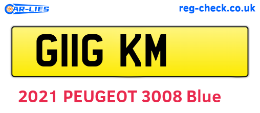 G11GKM are the vehicle registration plates.