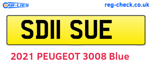 SD11SUE are the vehicle registration plates.