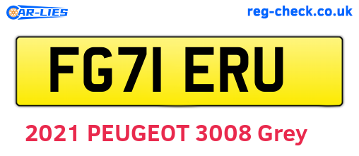 FG71ERU are the vehicle registration plates.