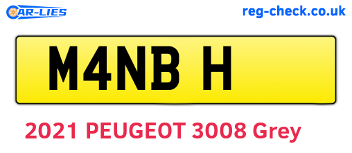 M4NBH are the vehicle registration plates.