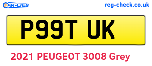 P99TUK are the vehicle registration plates.