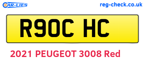 R90CHC are the vehicle registration plates.