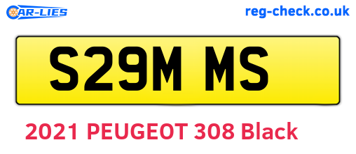 S29MMS are the vehicle registration plates.
