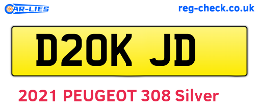 D20KJD are the vehicle registration plates.