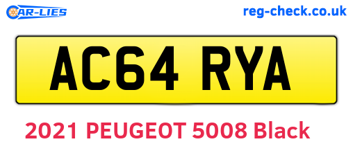 AC64RYA are the vehicle registration plates.