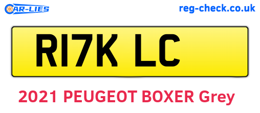 R17KLC are the vehicle registration plates.