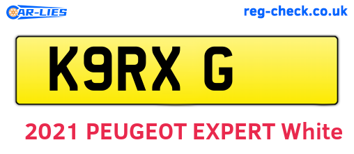 K9RXG are the vehicle registration plates.