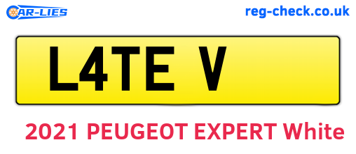 L4TEV are the vehicle registration plates.