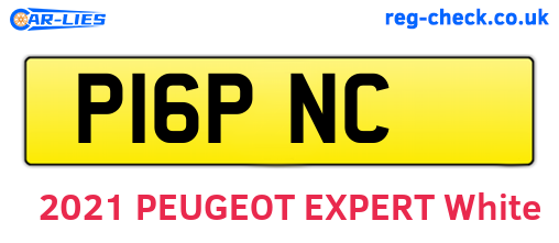 P16PNC are the vehicle registration plates.