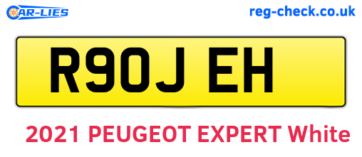 R90JEH are the vehicle registration plates.