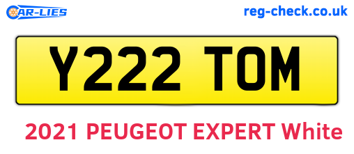 Y222TOM are the vehicle registration plates.