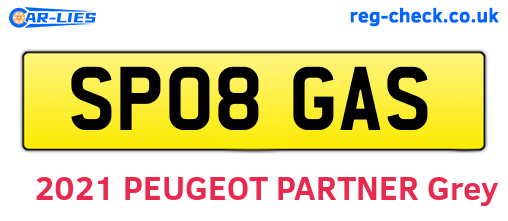 SP08GAS are the vehicle registration plates.