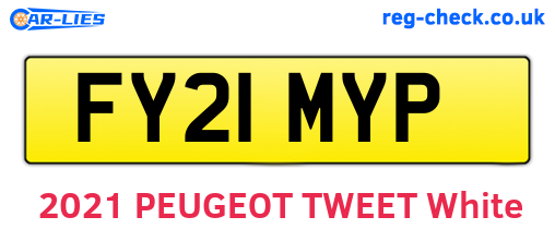 FY21MYP are the vehicle registration plates.