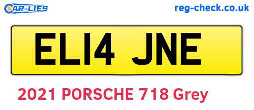 EL14JNE are the vehicle registration plates.