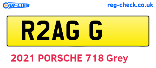 R2AGG are the vehicle registration plates.