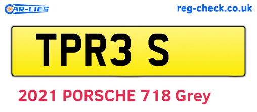 TPR3S are the vehicle registration plates.