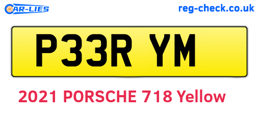 P33RYM are the vehicle registration plates.