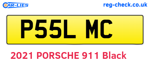 P55LMC are the vehicle registration plates.