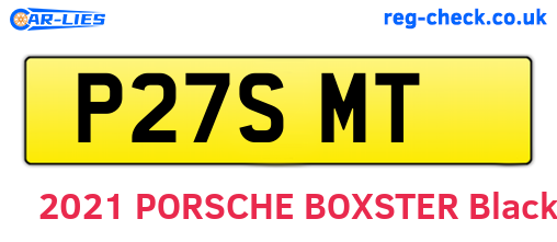 P27SMT are the vehicle registration plates.