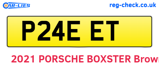 P24EET are the vehicle registration plates.