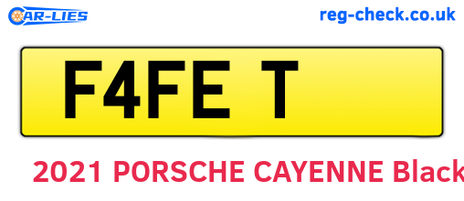 F4FET are the vehicle registration plates.