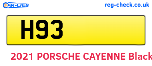 H93 are the vehicle registration plates.