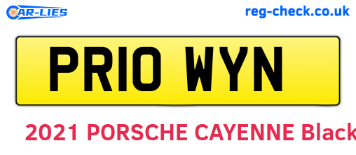 PR10WYN are the vehicle registration plates.