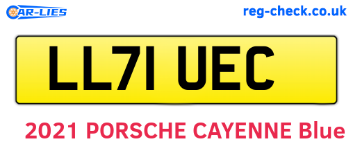 LL71UEC are the vehicle registration plates.