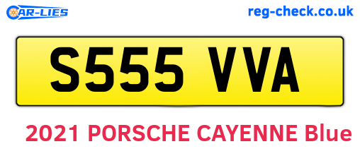S555VVA are the vehicle registration plates.