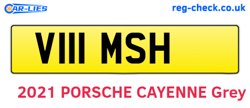 V111MSH are the vehicle registration plates.