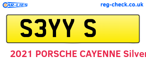 S3YYS are the vehicle registration plates.