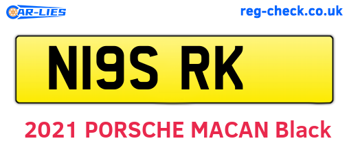 N19SRK are the vehicle registration plates.
