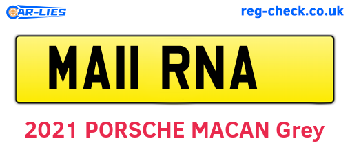 MA11RNA are the vehicle registration plates.